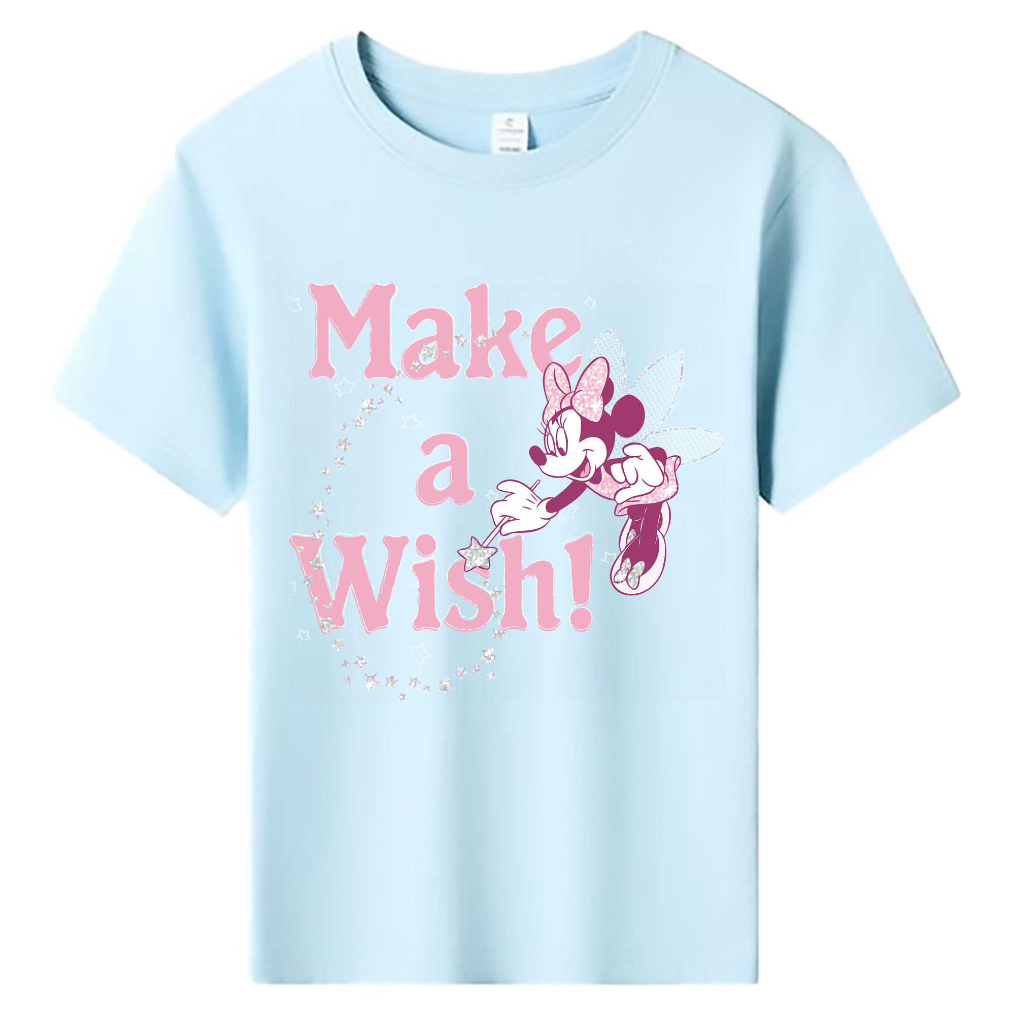 （画像用） ミッキーマウス Mickey Mouse 綿100％キッズTシャツ（フロントプリント）